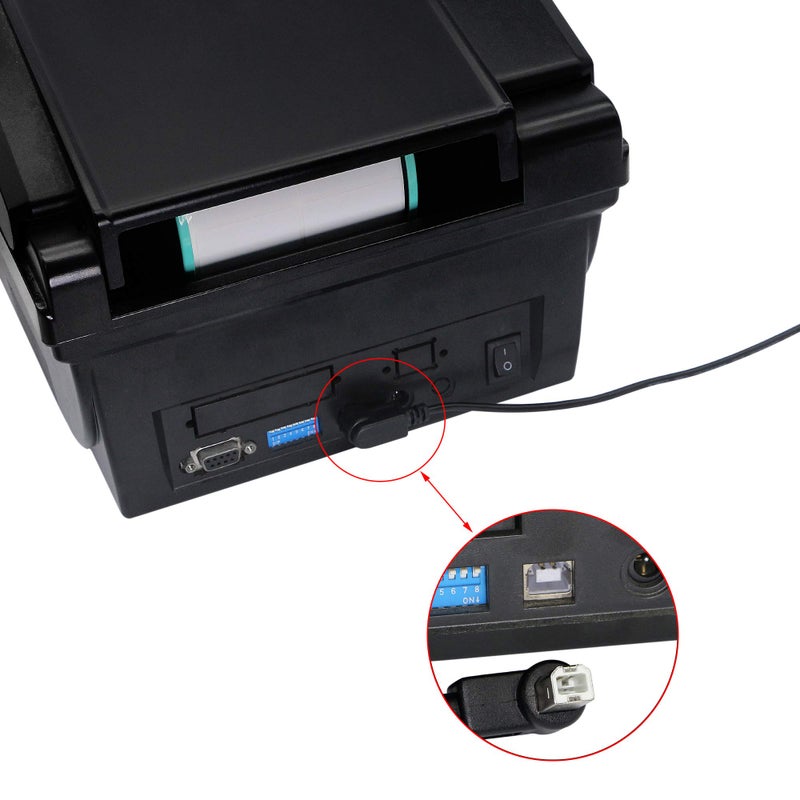 SinLoon USB 2.0 Type-B Printer Cable, (2-Pack) USB 2.0 B Female to Left Angle B Male Printer Short Extension Cable,for Printer, Scanner, Mobile HDD and More (Left 2) - Image 5